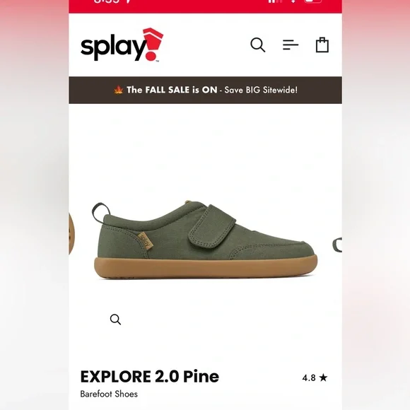 NWOT Splay Barefoot Explore 2.0 Shoes in Green - 8C - Picture 4 of 10